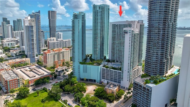 view of city featuring a water view