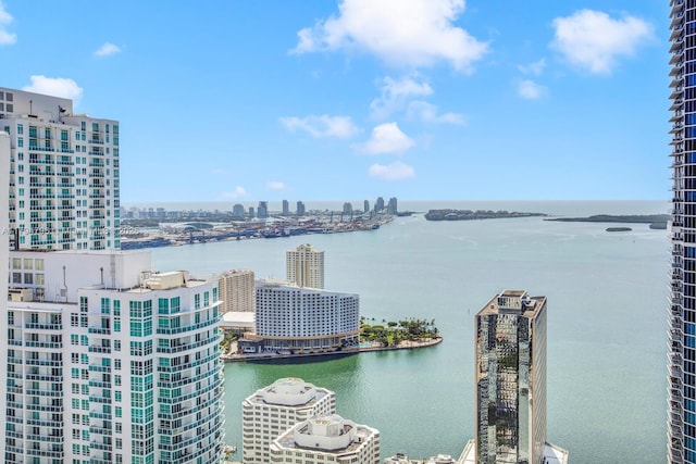water view with a city view