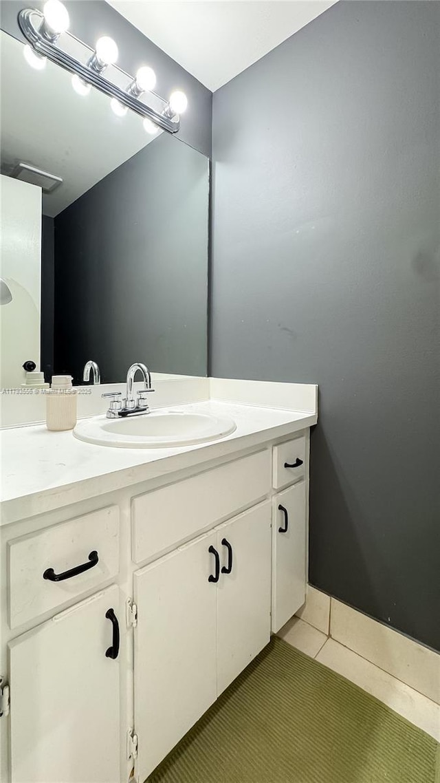 bathroom featuring vanity and tile patterned floors