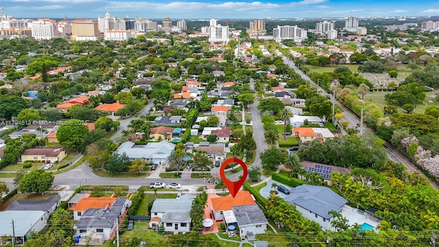 drone / aerial view featuring a view of city