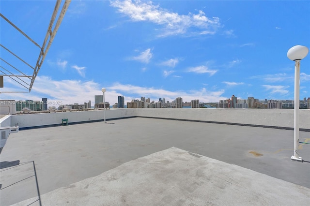 view of patio / terrace with a city view