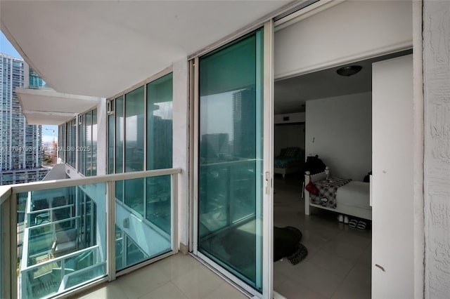 balcony with a city view