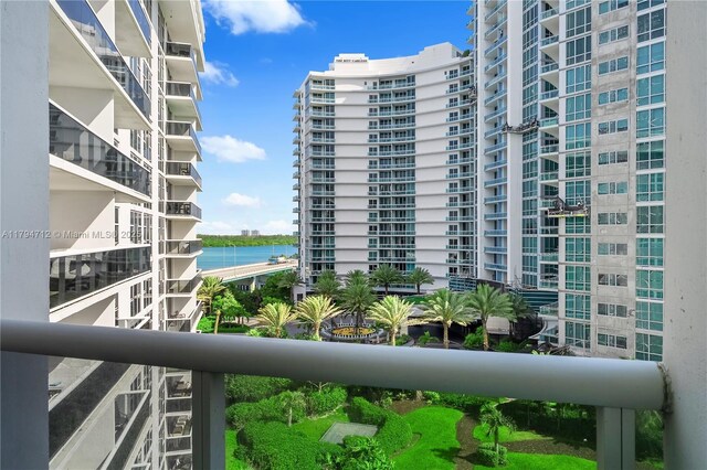 exterior space featuring a water view