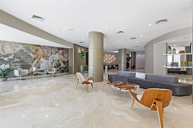 common area featuring visible vents