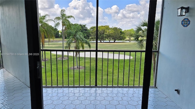 exterior space featuring a water view