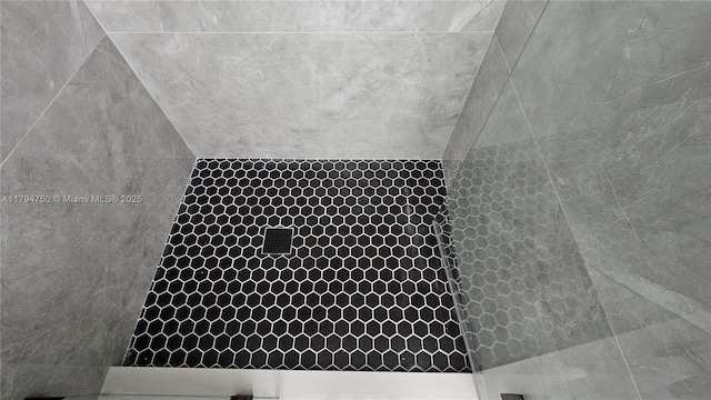 room details with tiled shower