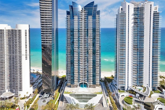 17121 Collins Ave Unit 2608, Sunny Isles Beach, FL 33160 - exterior space with a view of the beach and a water view