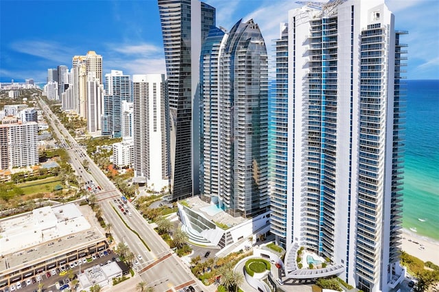 17121 Collins Ave Unit 2608, Sunny Isles Beach, FL 33160 - exterior space with a water view and a view of the beach