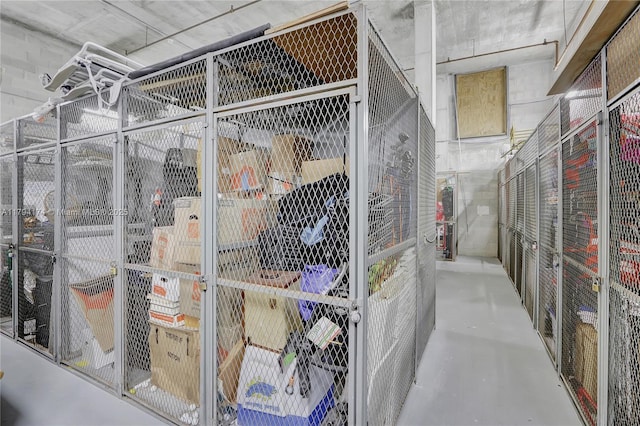 view of storage area