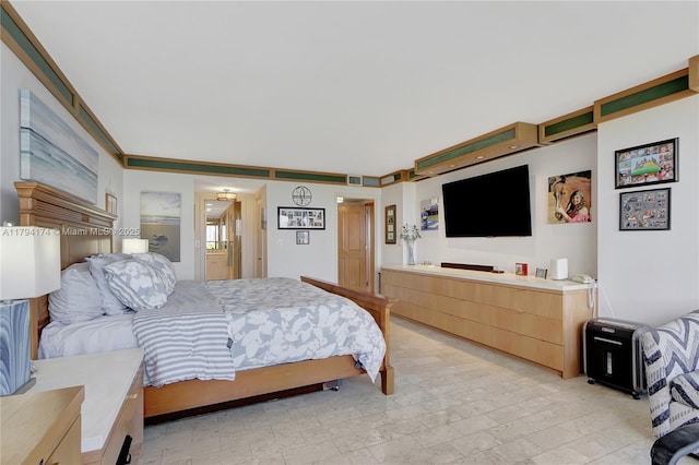 bedroom featuring visible vents