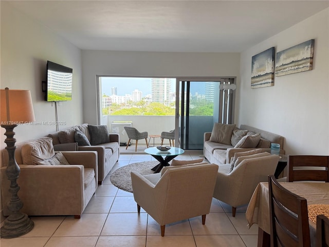 3 Island Ave Unit 07B, Miami Beach, FL 33139 - living area featuring light tile patterned floors