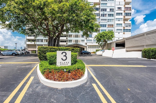 exterior space with uncovered parking