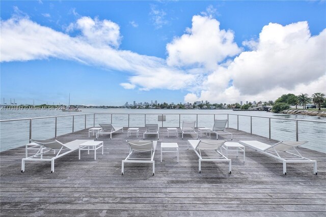 3 Island Ave Unit 07B, Miami Beach, FL 33139 - deck featuring a water view