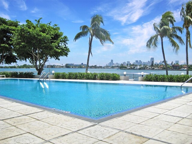 3 Island Ave Unit 07B, Miami Beach, FL 33139 - community pool featuring a skyline view