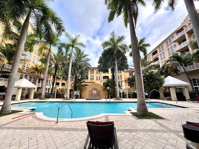 3001 NE 185th St Unit 225, Aventura, FL 33180 - community pool featuring a patio and a gazebo