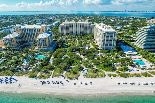 445 Grand Bay Dr Unit 1001, Key Biscayne, FL 33149 - drone / aerial view of expansive beach and a pool area