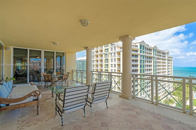 445 Grand Bay Dr Unit 1001, Key Biscayne, FL 33149 - balcony featuring a water view