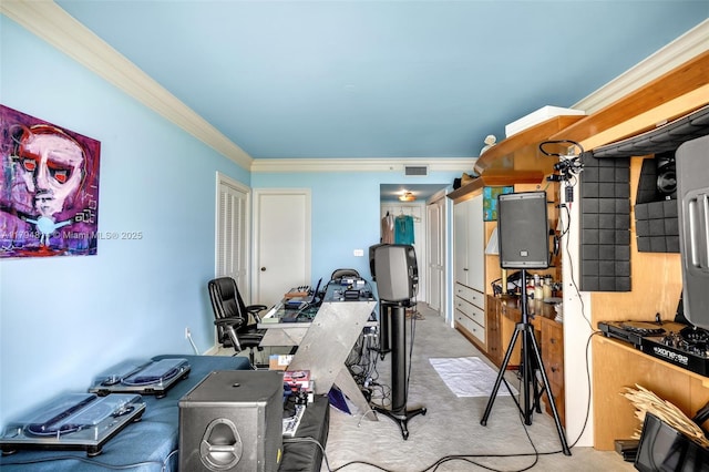 445 Grand Bay Dr Unit 1001, Key Biscayne, FL 33149 - office space with light colored carpet and ornamental molding