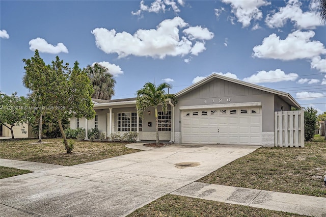 4380 NW 4th Ct, Coconut Creek, FL 33066 - ranch-style home featuring an attached garage, concrete driveway, and brick siding