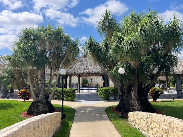 surrounding community featuring fence