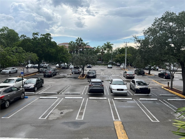 view of uncovered parking lot