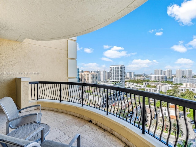 balcony with a city view