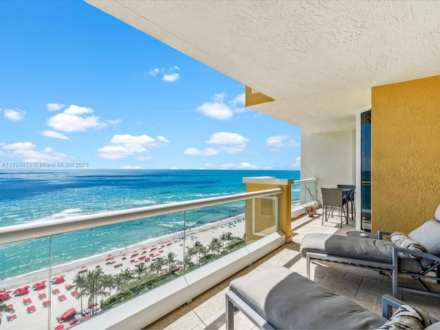 17875 Collins Ave Unit 1605, Sunny Isles Beach, FL 33160 - balcony featuring view of water and beach