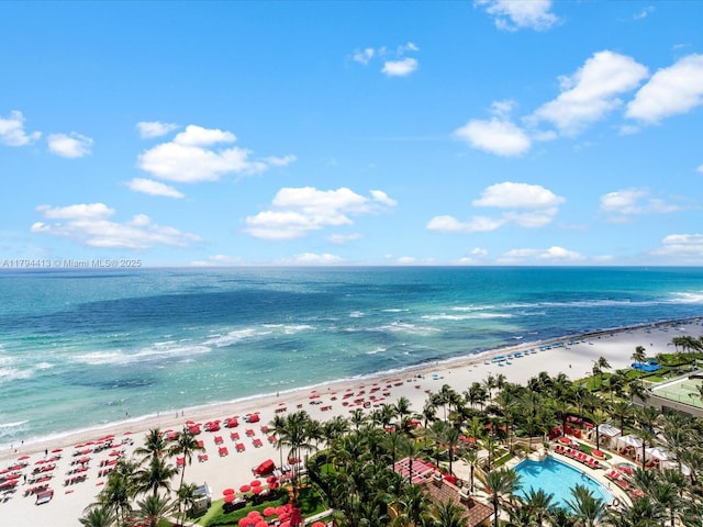 water view featuring a view of the beach