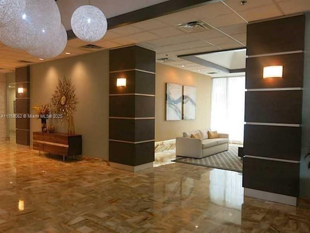 community lobby with visible vents