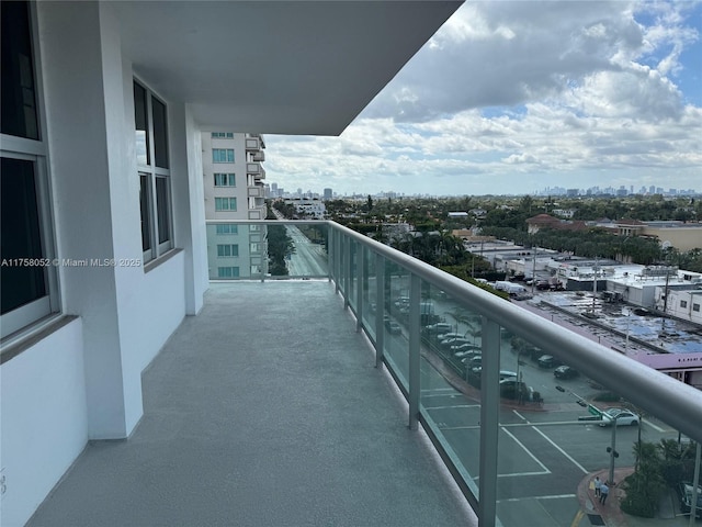 balcony featuring a city view