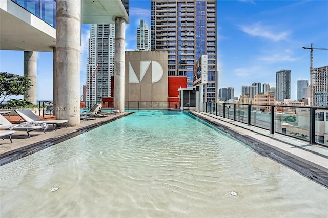 pool with a view of city