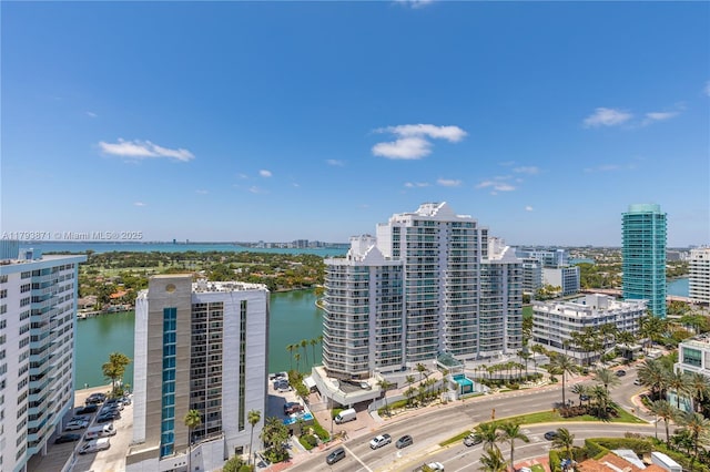 5875 Collins Ave Unit 1908, Miami Beach, FL 33140 - aerial view with a view of city and a water view