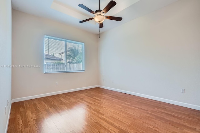 8857 SW 222nd Ter, Cutler Bay, FL 33190 - empty room with baseboards, light wood finished floors, and ceiling fan