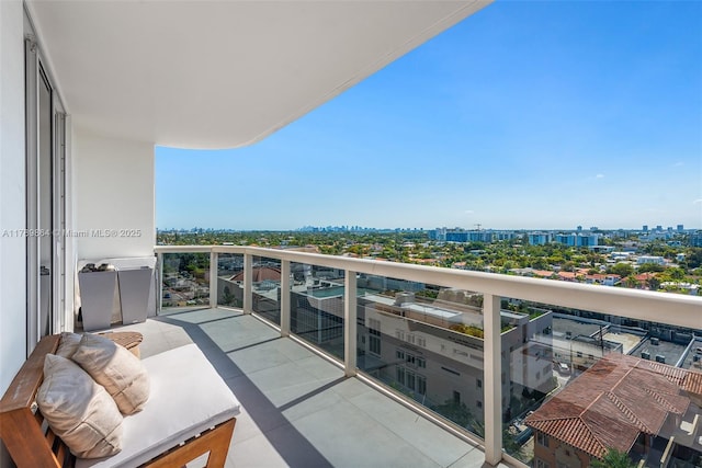 balcony featuring a city view