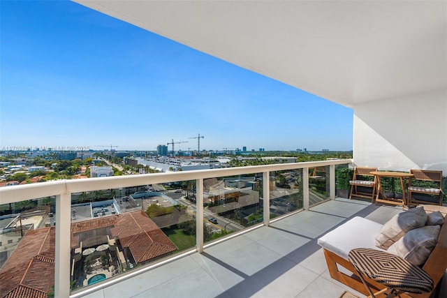 balcony featuring a city view