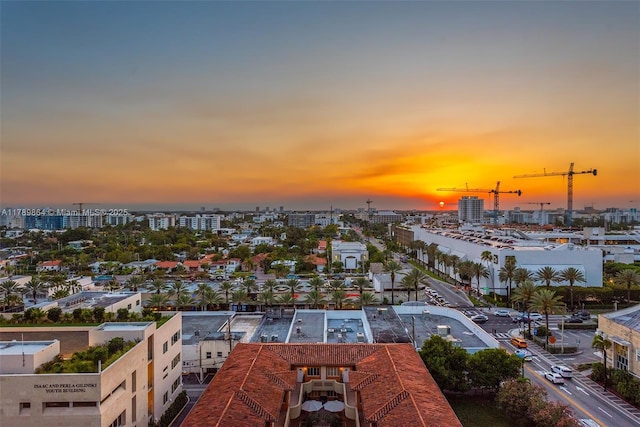 bird's eye view featuring a view of city