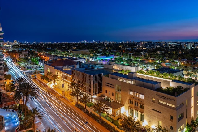 aerial view featuring a city view