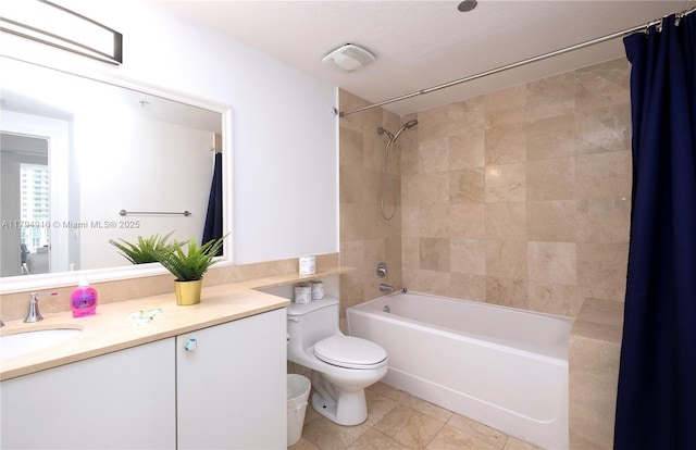 170 SE 14th St Unit 2708, Miami, FL 33131 - full bath featuring vanity, tile patterned floors, toilet, and shower / tub combo