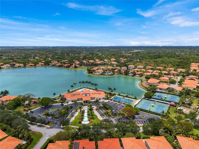 7745 SW 188th Ter, Cutler Bay, FL 33157 - birds eye view of property with a water view and a residential view