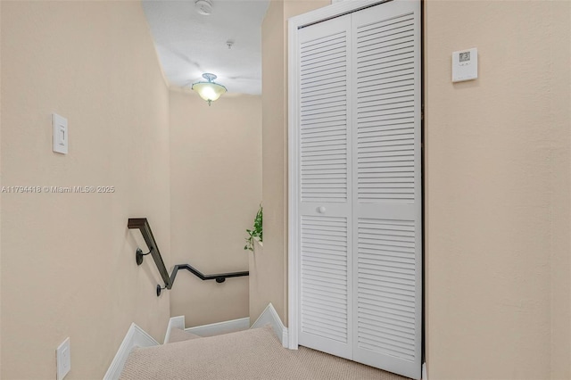 stairs with baseboards