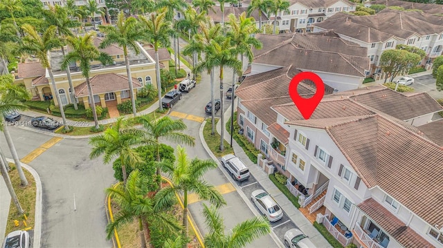 drone / aerial view featuring a residential view