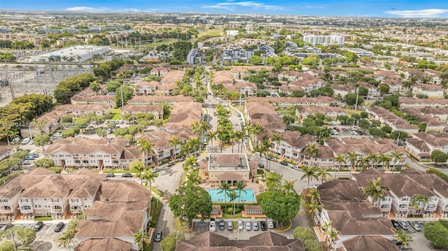 aerial view with a residential view