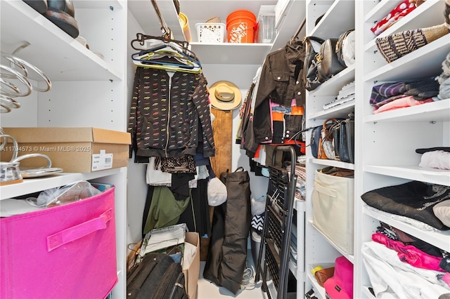 view of walk in closet