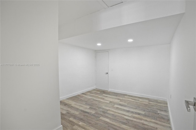 12894 SW 60th Ter, Miami, FL 33183 - unfurnished room with recessed lighting, baseboards, and wood finished floors