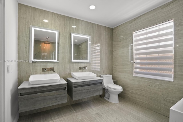 12894 SW 60th Ter, Miami, FL 33183 - full bathroom with a sink, two vanities, and a healthy amount of sunlight