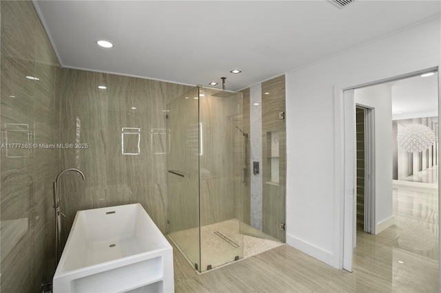 12894 SW 60th Ter, Miami, FL 33183 - full bath featuring recessed lighting, baseboards, and a stall shower