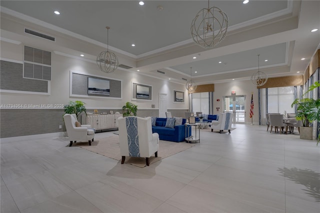 3064 SE 1st Dr Unit 3, Homestead, FL 33033 - community lobby with crown molding and recessed lighting