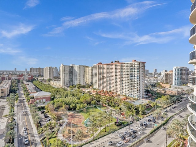 drone / aerial view featuring a view of city