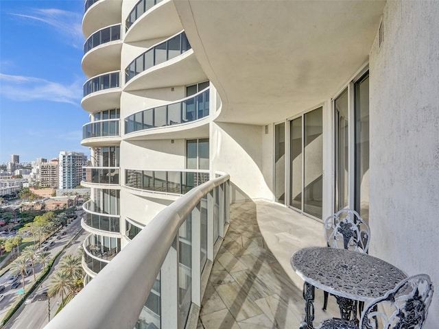 balcony with a city view