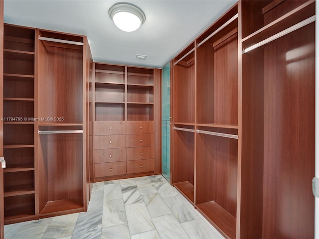 view of walk in closet